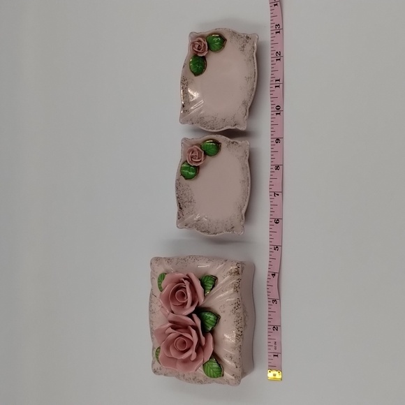 Vintage Made in Japan Ceramic jewelry trinket dish with lid and ring holders - Picture 10 of 11